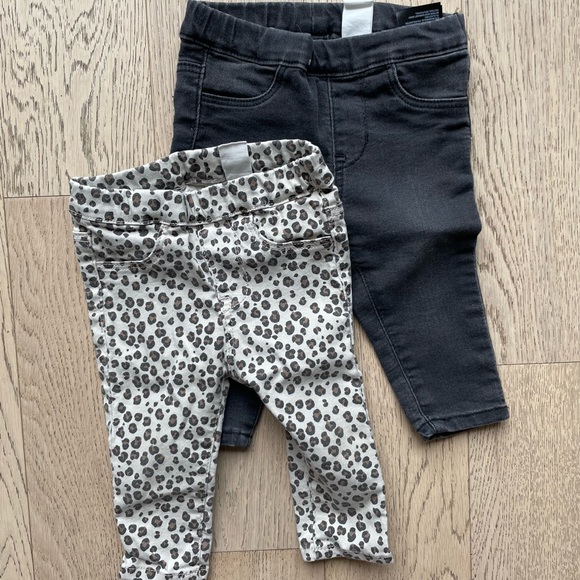 H&M black and leopard jeggings - Picture 1 of 1